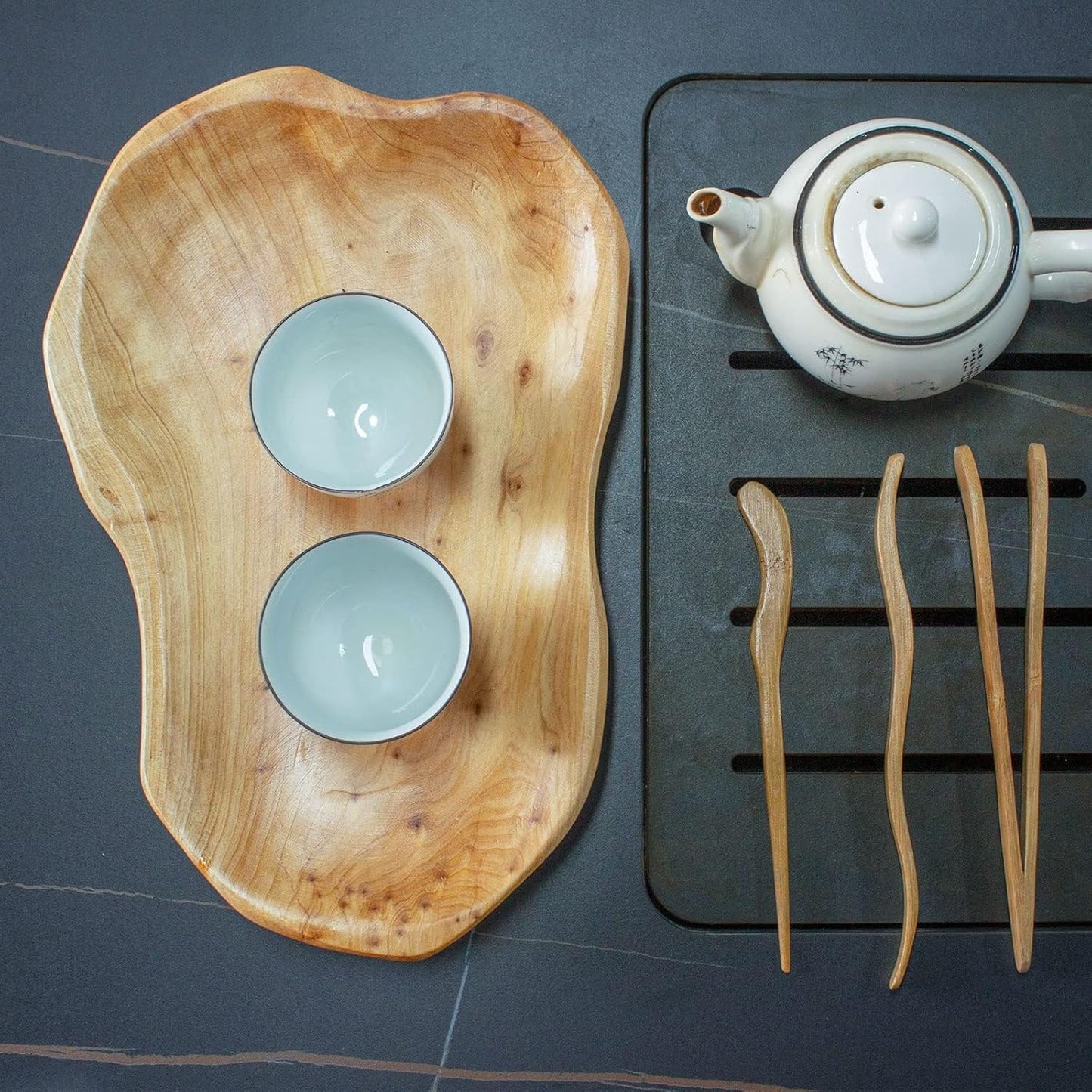 Natural Wood Fruit Bowl 11-13 Inch, Unique Handmade Wood Serving Platter, Wood Fruit Snack Dish for Sandwich Bread Serving, Appetizer Display, Vintage Ring Dish, Hand Carved Artworks