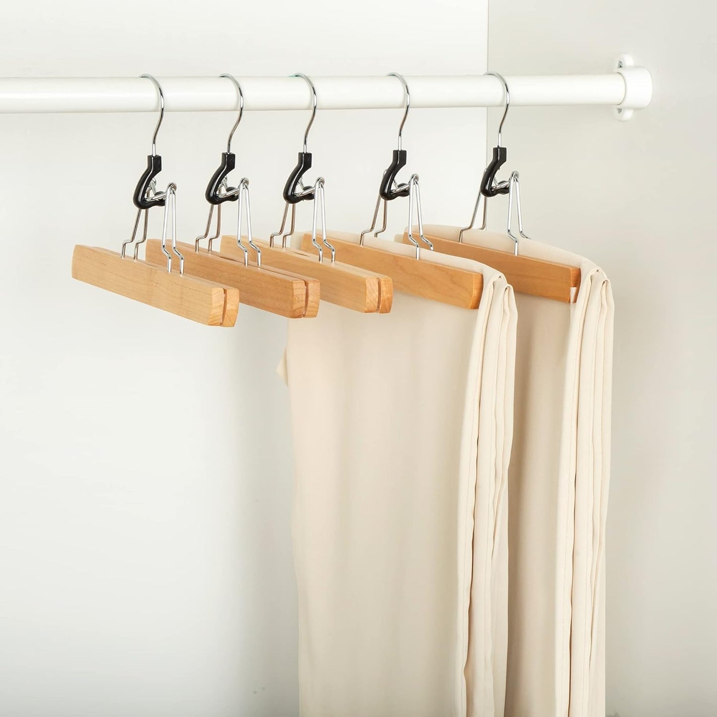 Wooden Pants Hangers - Natural, 20-Pack