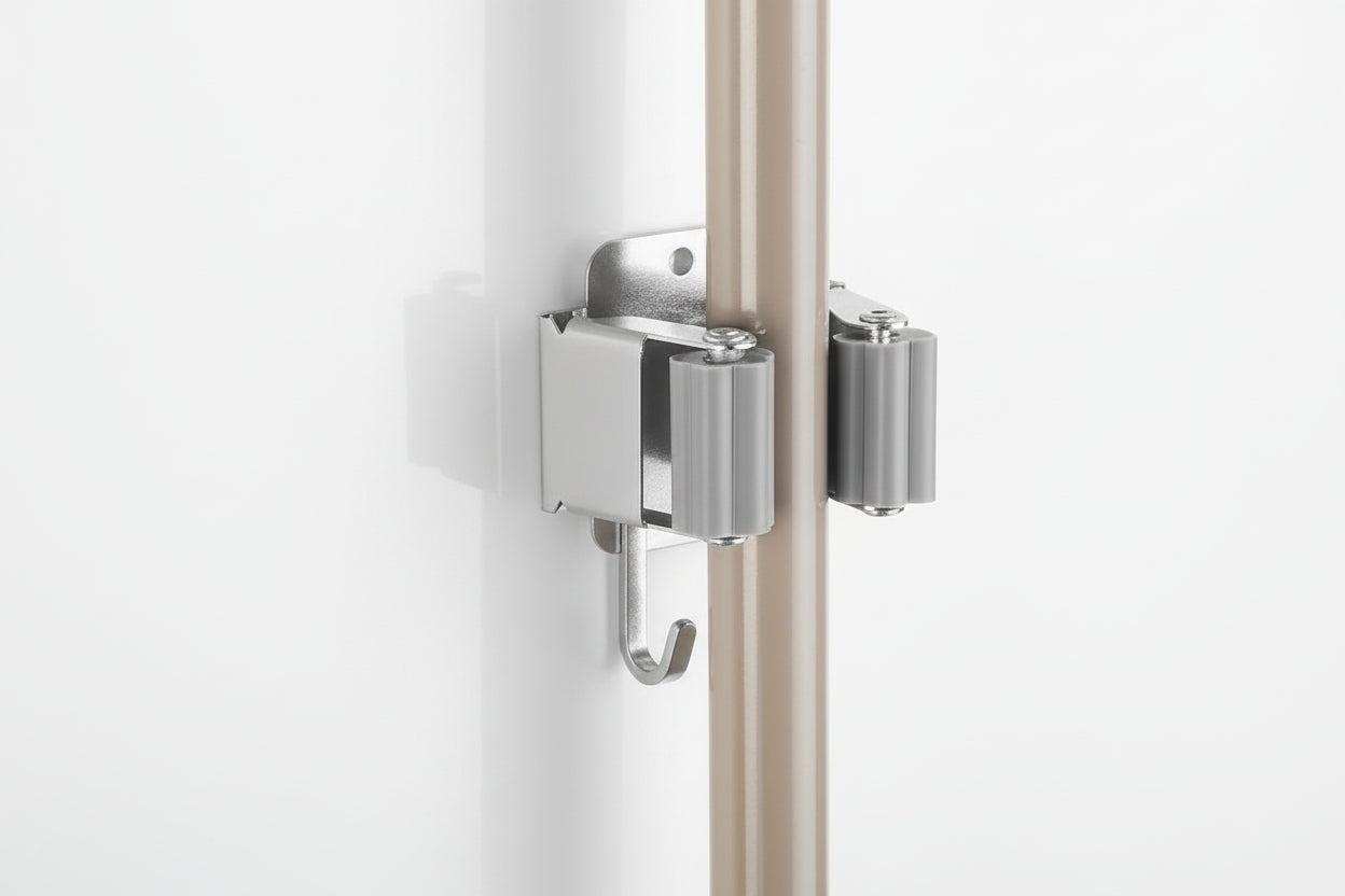 6PCS Broom and Mop Holder, Heavy Duty Garden Tool Organizer Rack Rake and Shovel Handle, Stainless Steel Mop Hanger. Wall Mounted Utility Rack with Screws, Silver.