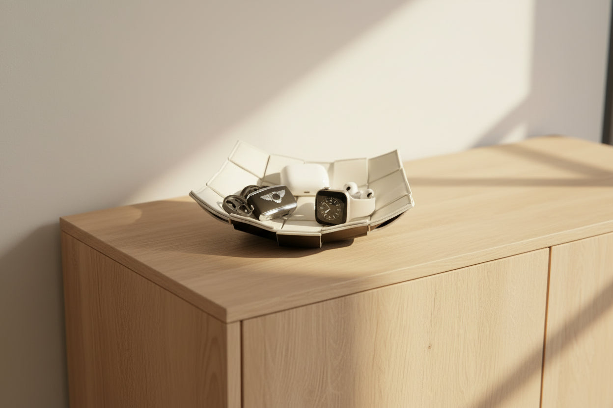 Valet Tray – Reversible PU Leather – Square