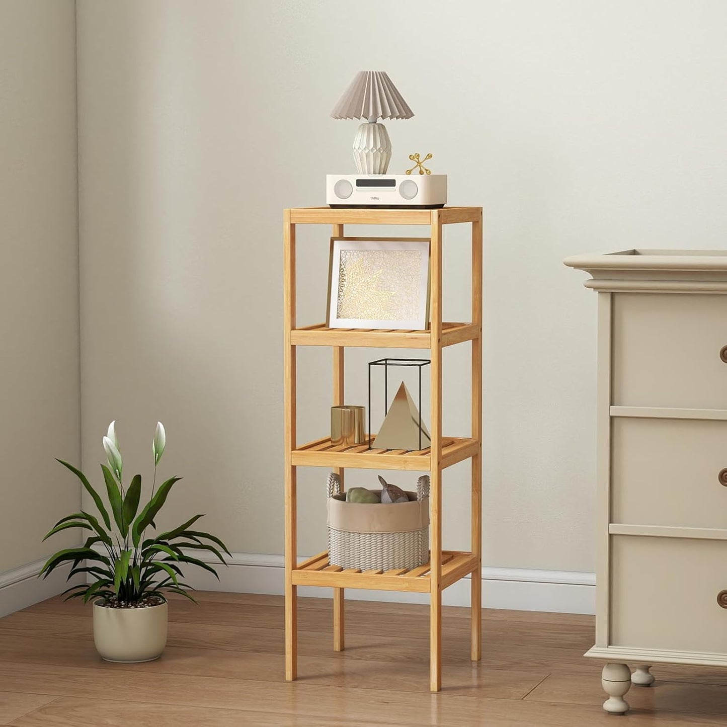 Bamboo Standing Shelf – 3-Tier – Freestanding