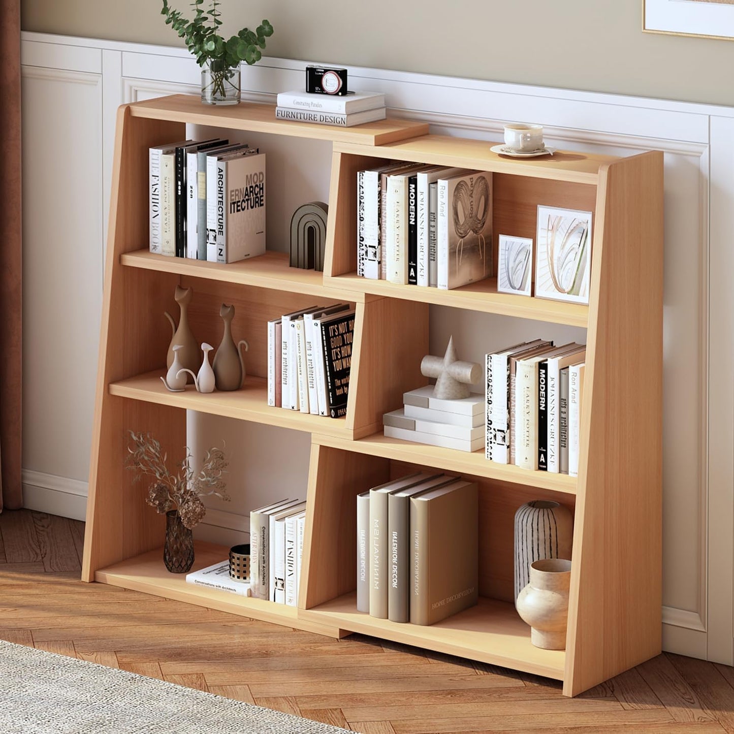 Extendable Wooden Bookcase – Oak