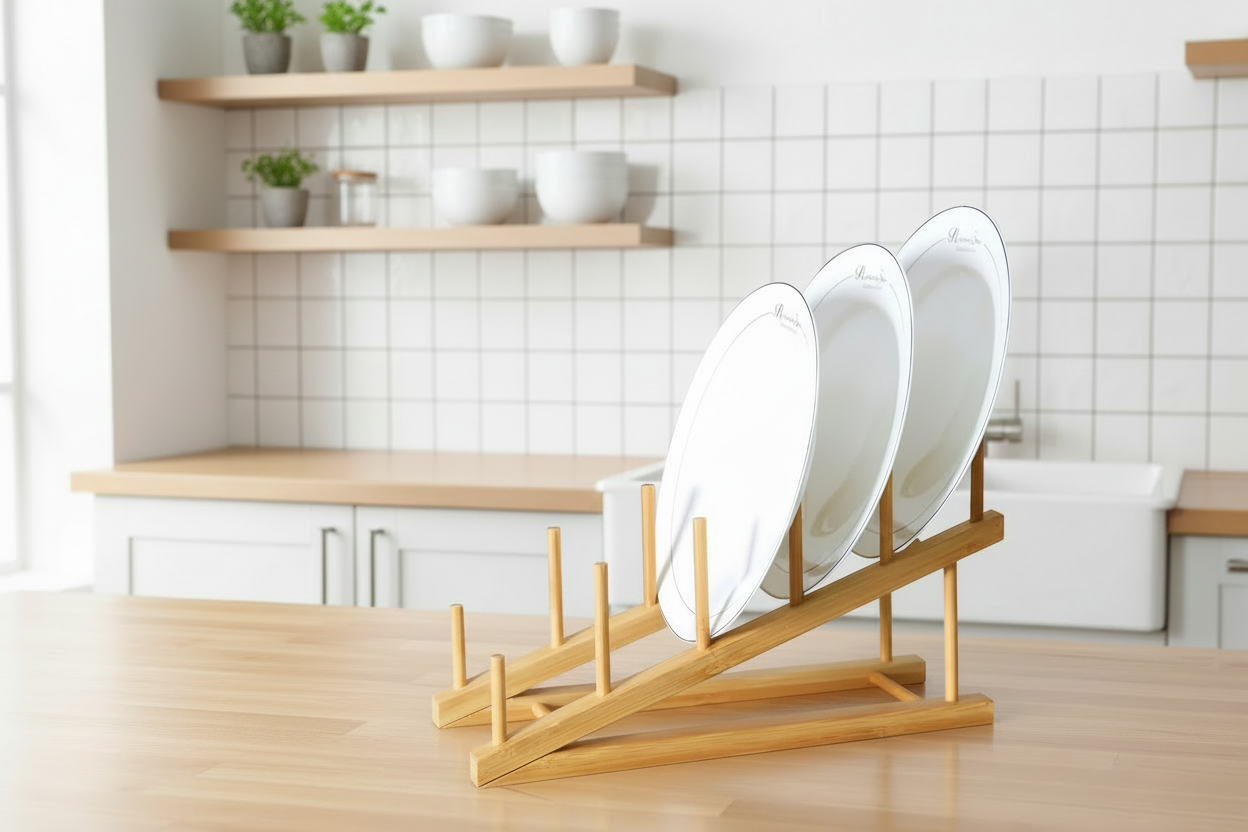 Bamboo Dish Rack – Compact Drying Stand