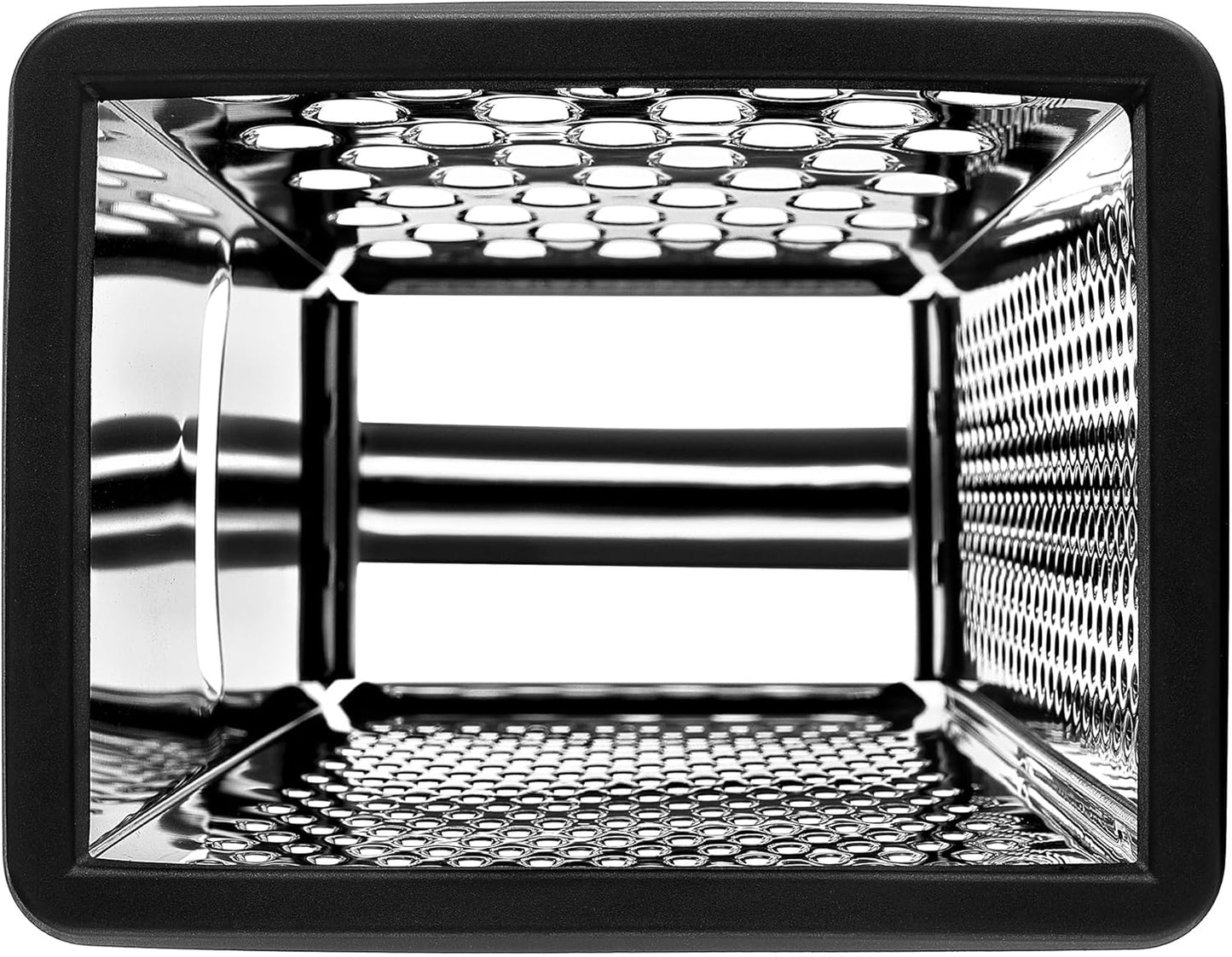 Professional Large Parmesan Cheese Grater, Stainless Steel Metal Box Grater with Handle, 4 Sided Handheld Kitchen Food Shredder for Cheese, Carrot, Veggie, Ginger, Potato - Dishwasher Safe