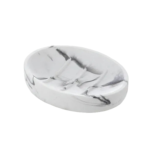 Marble Look Soap Dish - Bar Soap Holder for Shower, Bathroom & Kitchen Sink