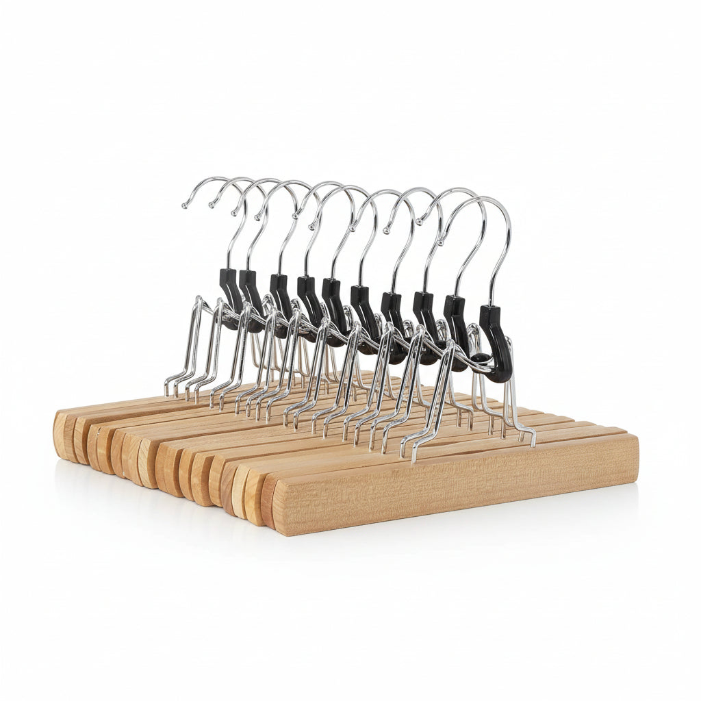 Wooden Pants Hangers - Natural, 20-Pack