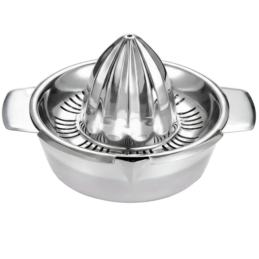 Citrus Lemon Orange Grapefruit Juicer Manual Squeezer 304 Stainless Steel Robust Hand Juicer Reamer Rotation Press with Strainer＆10Oz Bowl, 2 Pour Spouts, Dishwasher Safe, Easy to Clean, Heavy Duty