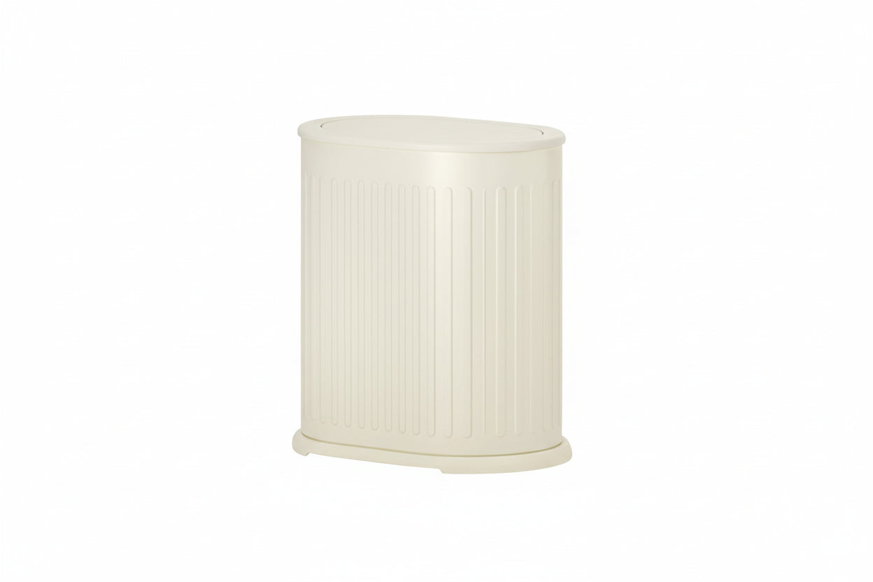 1.6 Gallon Trash Can with Lid, Small Bathroom Trash Can Wastebasket, Slim Garbage Can with Inner Bucket, Press Top Lid Garbage Container Bin for Kitchen, Home, Office, Bedroom, Living Room