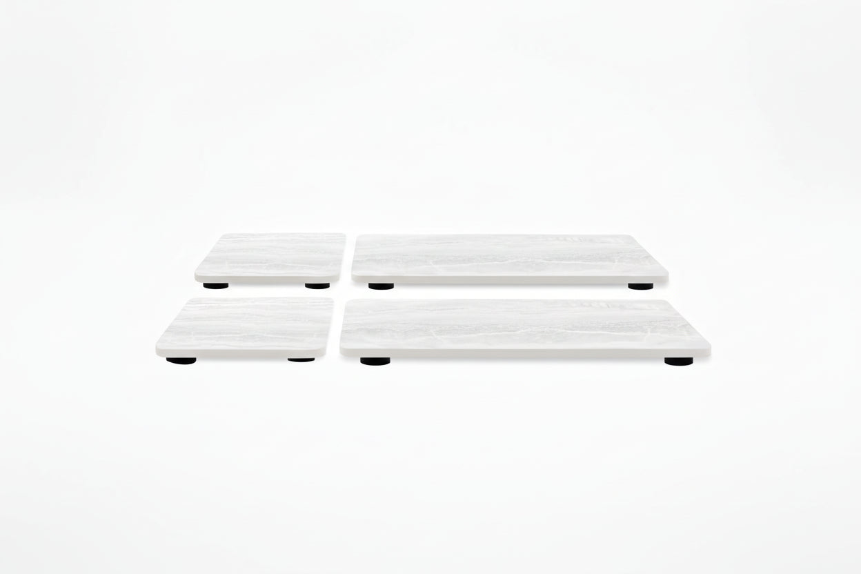 4 Pack Water Absorbing Stone Drying Tray for Bathroom Sink Trays Kitchen Counter Diatomite Stone Quick Dry Diatomaceous Earth Mat for Sink Kitchen Soap Trays Ceramic Marble Bathroom Vanity Tray