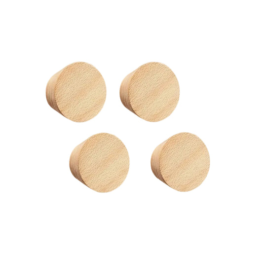 4 Packs Wood Wall Hooks Wooden Pegs for Hanging Coat Heavy Duty Robe Hat Rack Modern Handmade Single Coat Rack Decorative Wooden Hooks Towel Rack(Yellow)