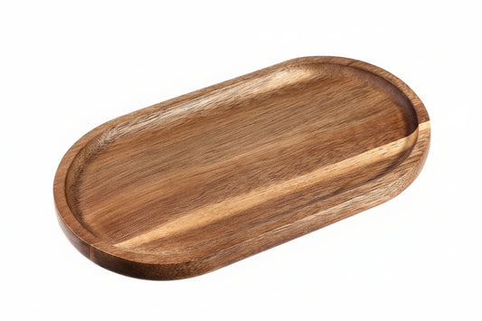 Small Acacia Wood Serving Trays Mini Wooden Platters Wooden Vanity Tray Dispenser Wood Counter Plates Bathroom Countertop Organizer Trays Coffee Bar Tray Appetizer Serving Board Snack Serve Board