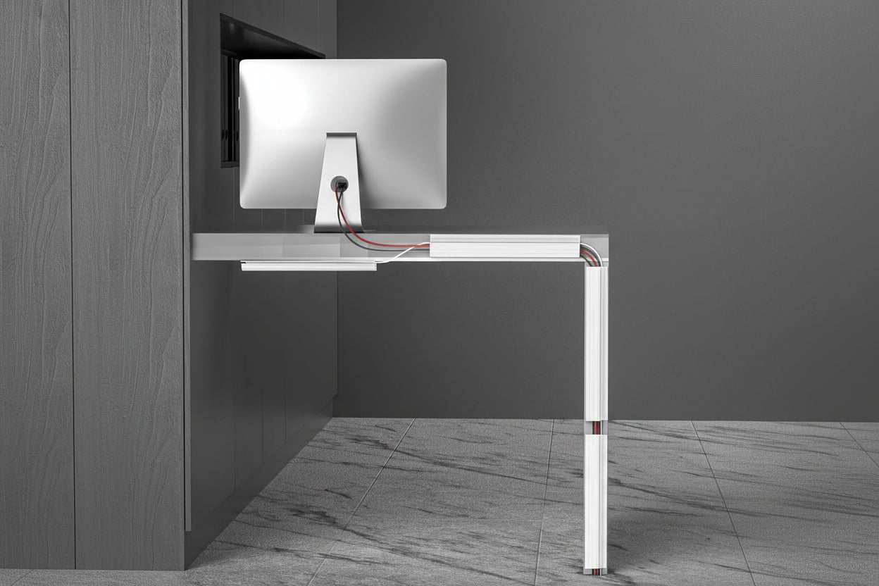 94.2 in Cable Management under Desk,Easy Install Adhesive Mount Cord Hider,Cord Organizer,Wire Management,Wire Hider for Office Organization,Child & Pet Proof,White