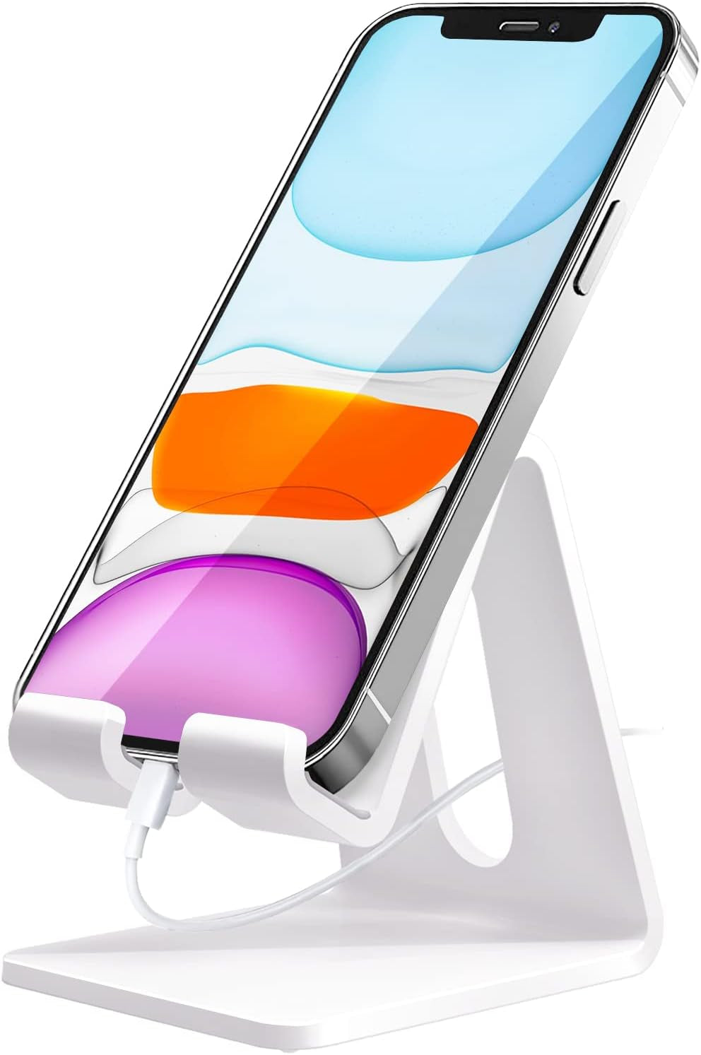Acrylic Cell Phone Stand, Portable Phone Holder, White Phone Stand for Desk, Compatible with Phone16 15 14 13 12 Pro Max Mini 11 Plus, Switch, Android Smartphone, Pad, Tablet, Desk Accessories