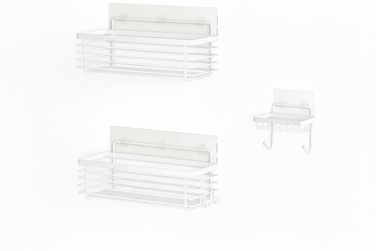 Shower Caddy – 2 Pack – Adhesive – Stainless Steel – Silver