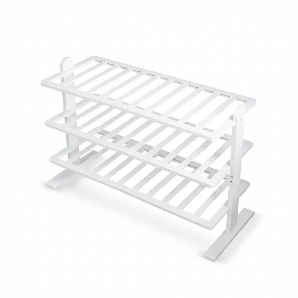 Shoe Rack – Bamboo – White