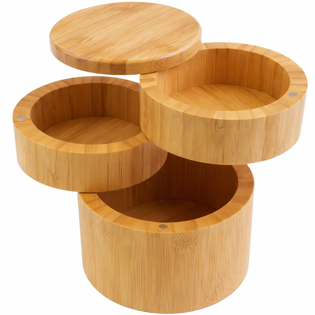 Bamboo Salt Keeper – Swivel Lid