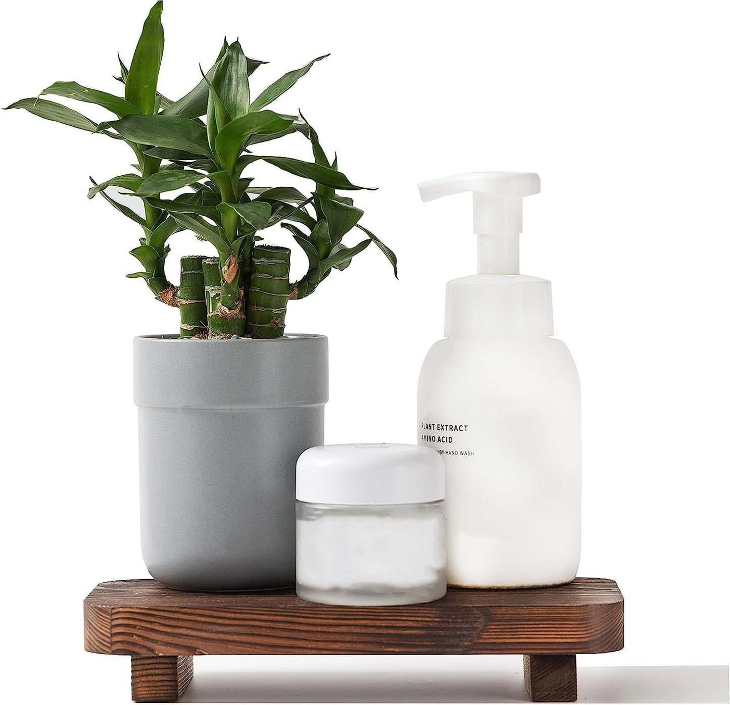 Wood Risers for Decor Display, Bathroom Counter Sink Decor, Dish Soap Tray Wood Tray for Kitchen Counter, Small Wooden Soap Stand, Wood Soap Pedestal, Soap Dispenser Stand Modern Farmhouse