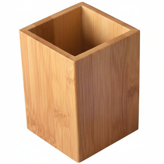 Bamboo Wood Desk Pen Pencil Holder Stand Multi Purpose Use Pencil Cup Pot Desk Organizer