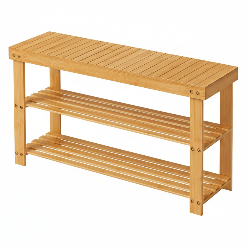 Shoe Rack Bench – Bamboo – Natural