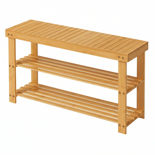 Shoe Rack Bench – Bamboo – Natural