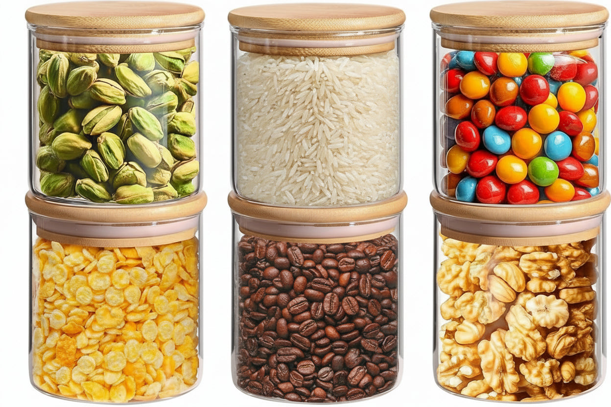 Glass Storage Jar – Bamboo Lid – Clear