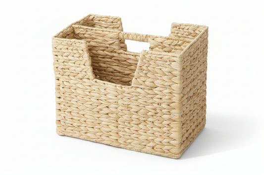 Magazine Basket – Water Hyacinth – 2-Compartment