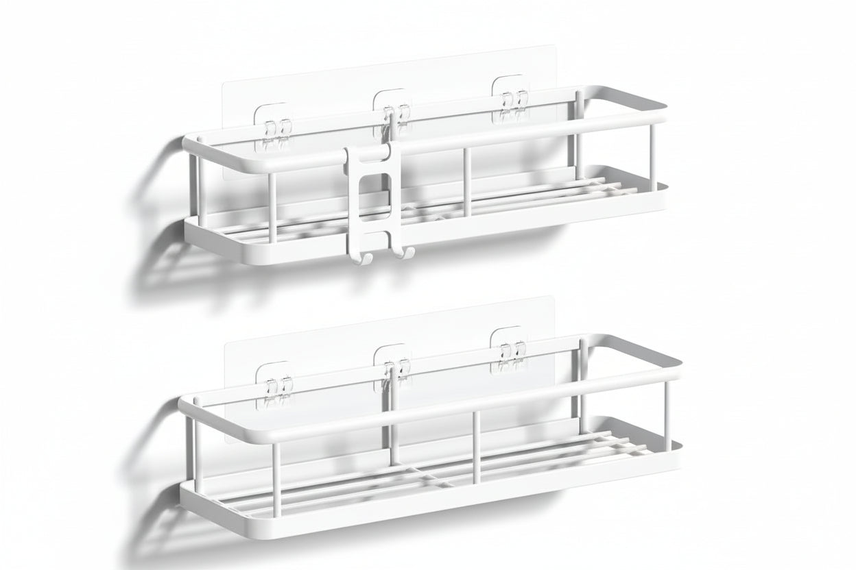 Shower Caddy – 2 Pack – Adhesive – Stainless Steel