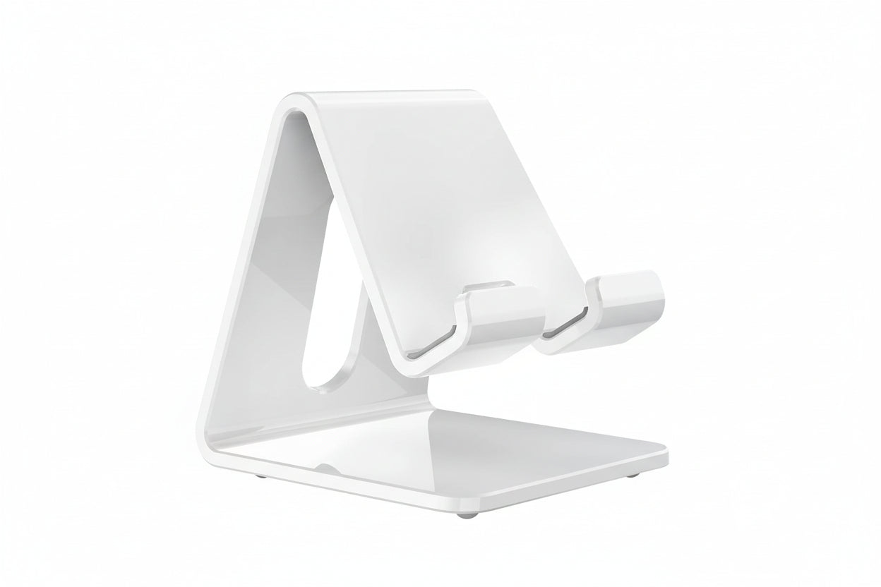 Acrylic Cell Phone Stand, Portable Phone Holder, White Phone Stand for Desk, Compatible with Phone16 15 14 13 12 Pro Max Mini 11 Plus, Switch, Android Smartphone, Pad, Tablet, Desk Accessories