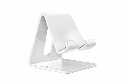 Acrylic Cell Phone Stand, Portable Phone Holder, White Phone Stand for Desk, Compatible with Phone16 15 14 13 12 Pro Max Mini 11 Plus, Switch, Android Smartphone, Pad, Tablet, Desk Accessories