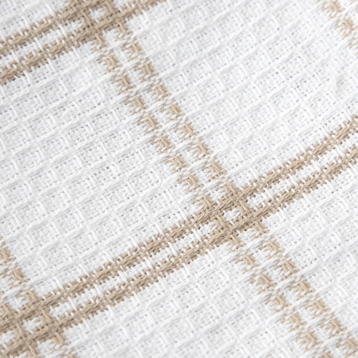 Premium Waffle Dish Cloths: Highly Absorbent, Super Soft Long Lasting - 100% Cotton, 12"X13" Flat Waffle Dish Towel for Cleaning & Drying Dishes, (4-Pack), Sand