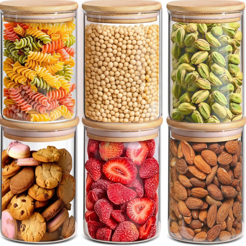 Glass Storage Jar – Bamboo Lid – Clear
