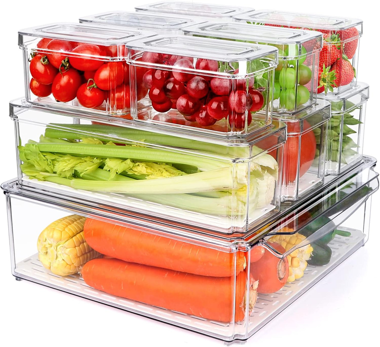 Refrigerator Storage Bins – Plastic – Clear