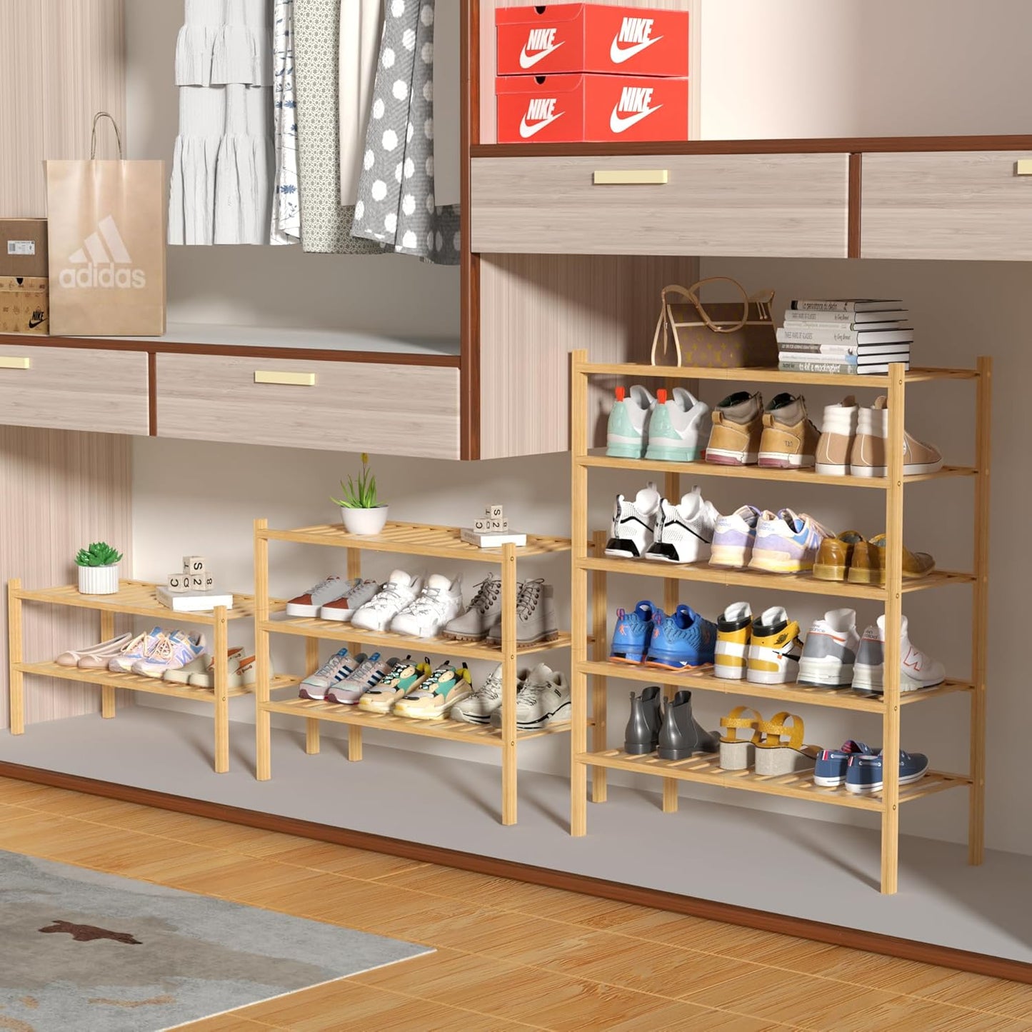 Shoe Rack – Bamboo – Natural