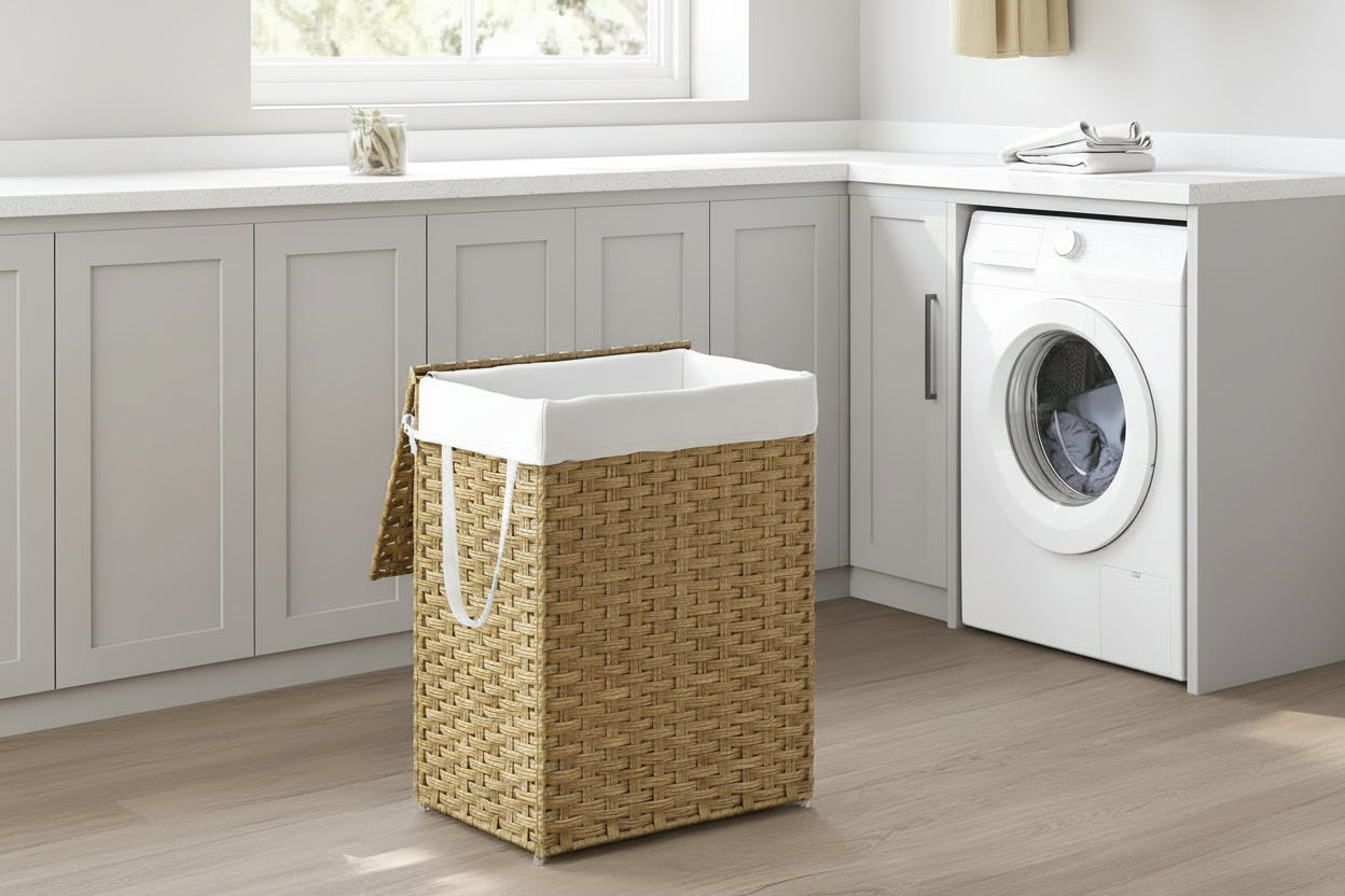 Rattan Laundry Hamper with Lid