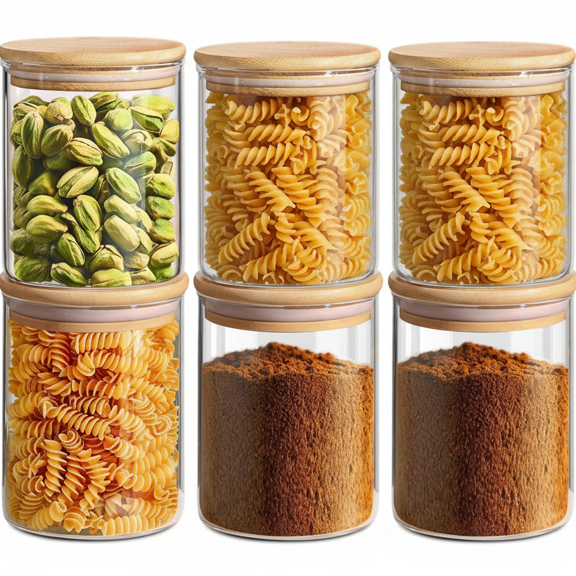 Glass Storage Jar – Bamboo Lid – Clear