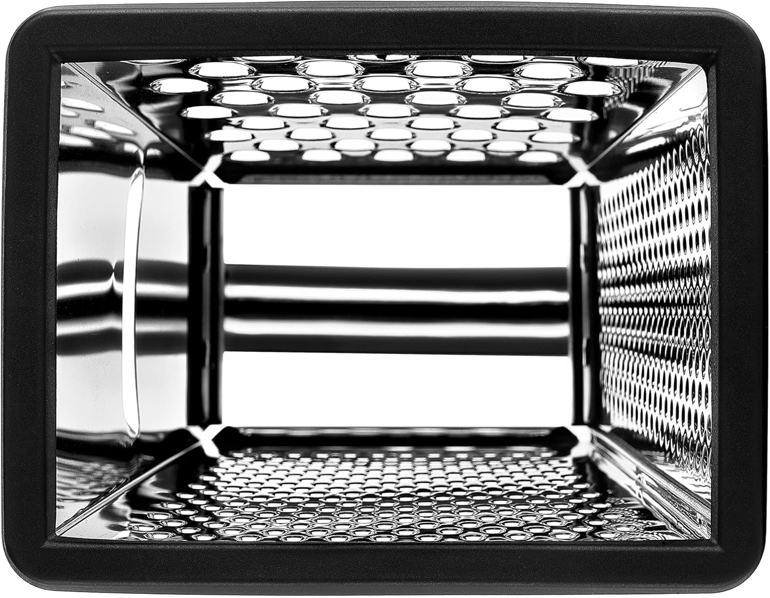 Professional Large Parmesan Cheese Grater, Stainless Steel Metal Box Grater with Handle, 4 Sided Handheld Kitchen Food Shredder for Cheese, Carrot, Veggie, Ginger, Potato - Dishwasher Safe