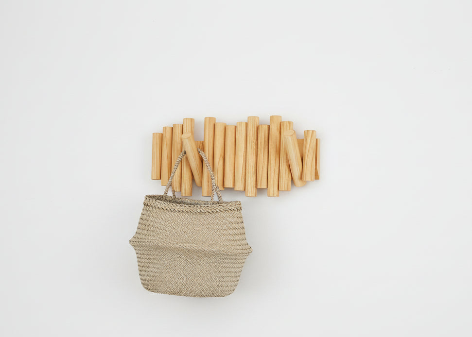 Folding Wall Coat Rack - Entryway Hooks Foldable - Wooden Coat Rack Wall Mount - Modern Wall Mounted Coats Rack - Coat Hanger Walls Mount Coat Racks - Folding Coat Hooks for Key Bag Clothes Towels