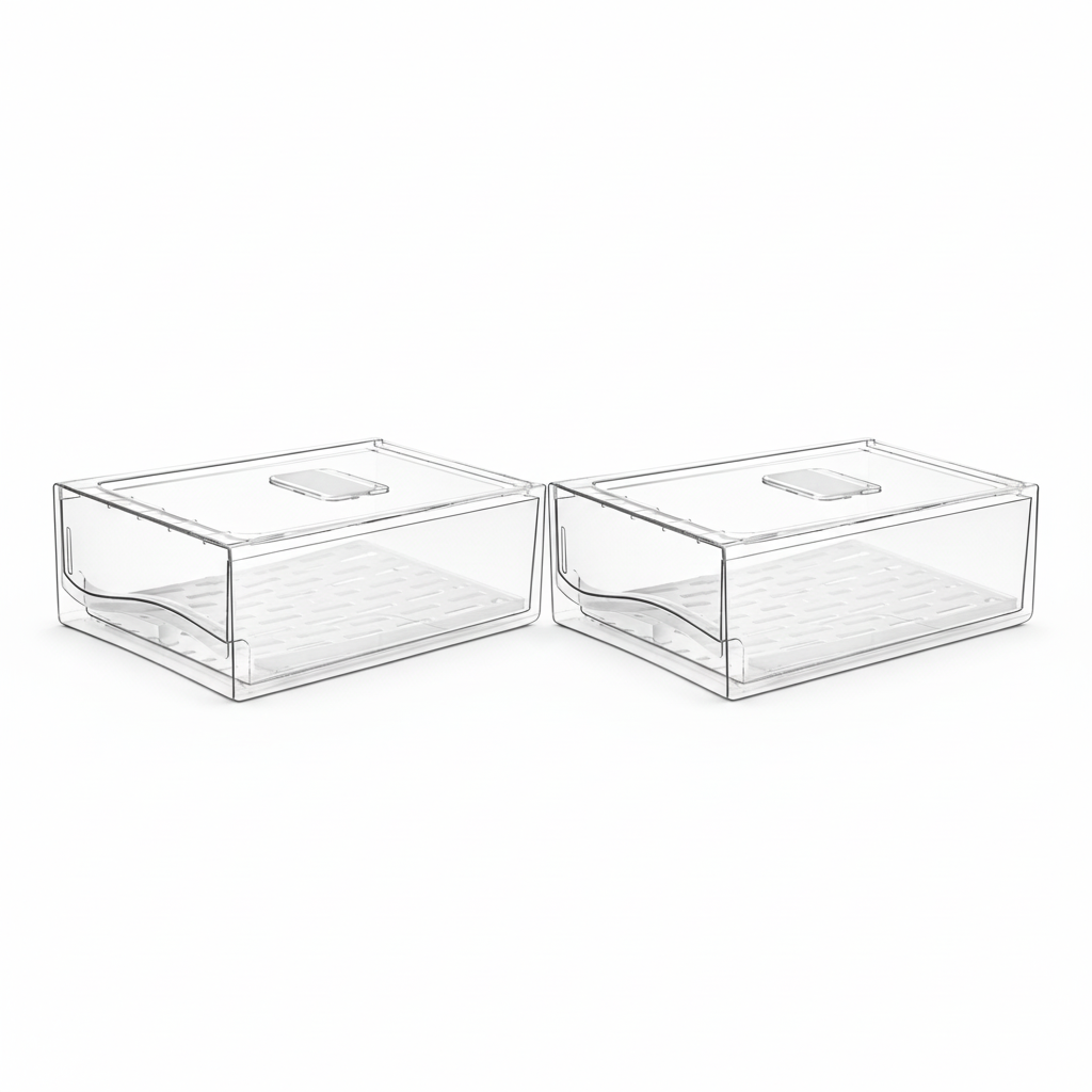 Refrigerator Storage Bin – Clear – Stackable