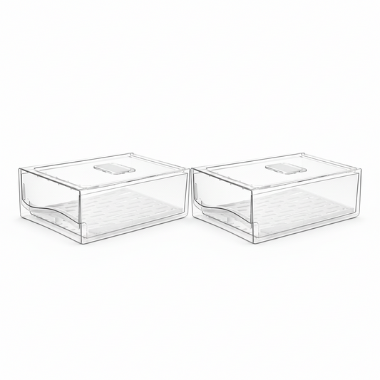 Refrigerator Storage Bin – Clear – Stackable