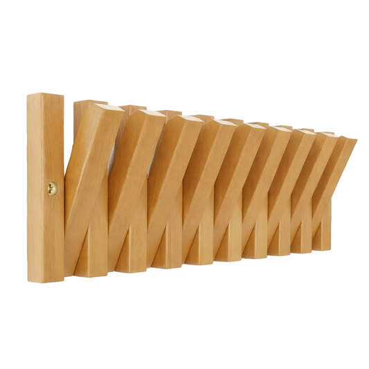 Wall Hook Rail – Retractable – Solid Wood