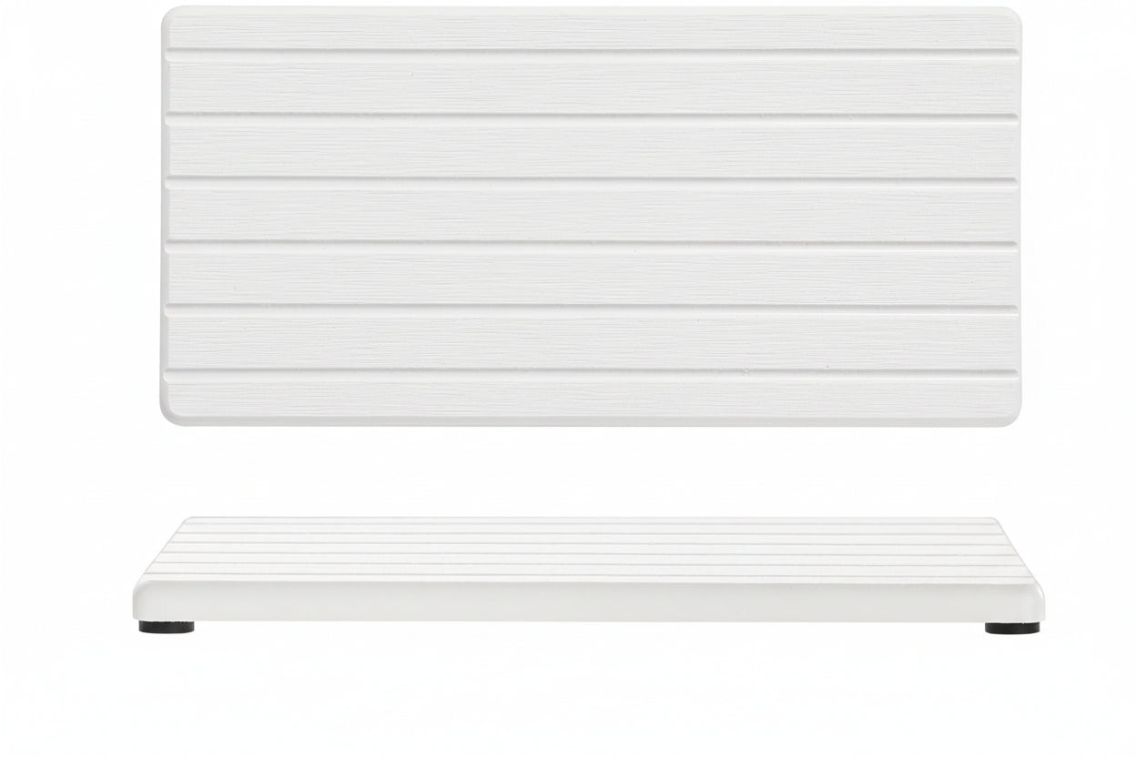 2PCS Water Absorbing Stone Drying Tray Mat for Bathroom Sink & Kitchen Counter Faucet Organizer Decor, Quick Dry Dish Soap Dispenser Sponge Holder, Vanity Sink Caddy Bar Coaster,White-8"*3.8"