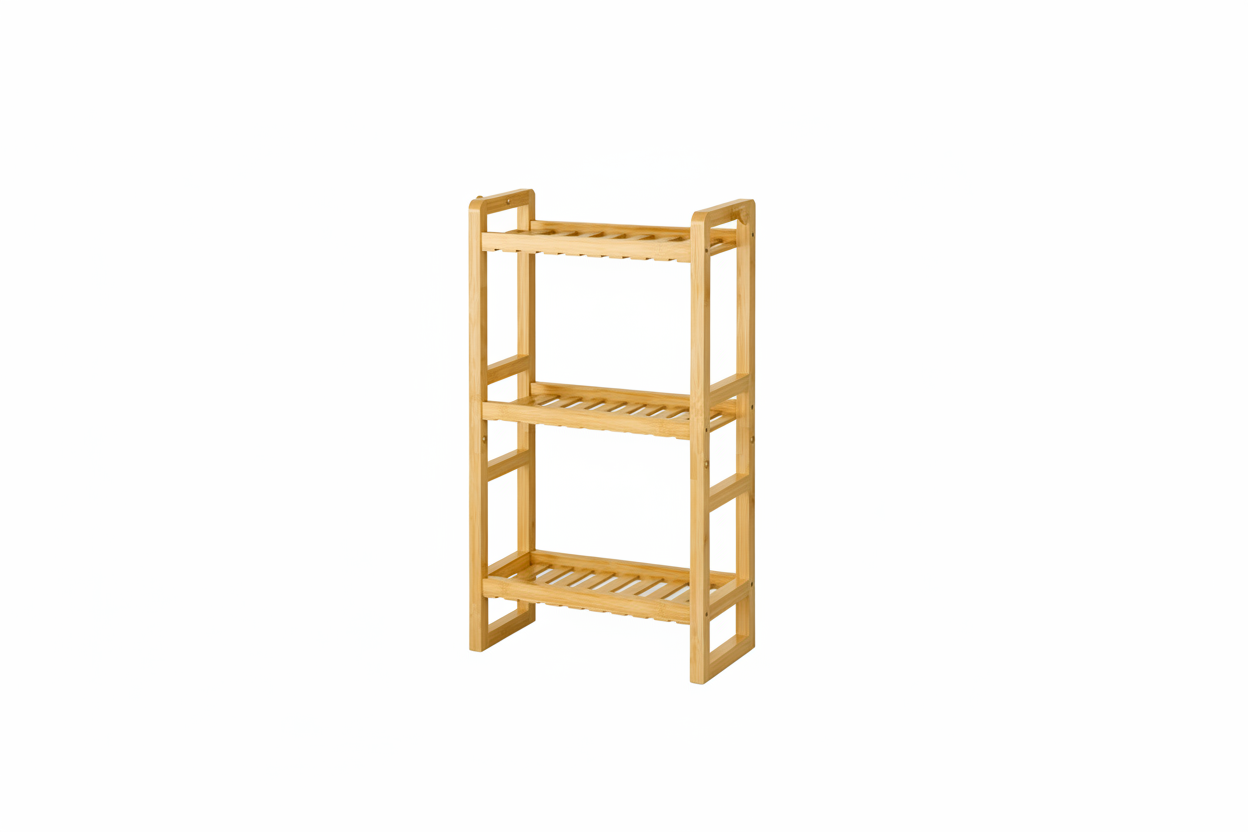 Bamboo Over-Toilet Storage Shelf – 2 Tier – Natural