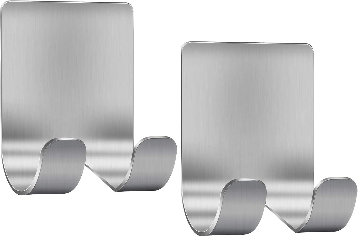 Razor Holder Shaver Hook Hanger Stand(2 Pack)Self Adhesive Stainless Steel Heavy Duty Utility Storage Hook,Shower Hook for Razor,Bathroom Kitchen Organizer for Plug Robe Towel Loofah Bathrobe Coat