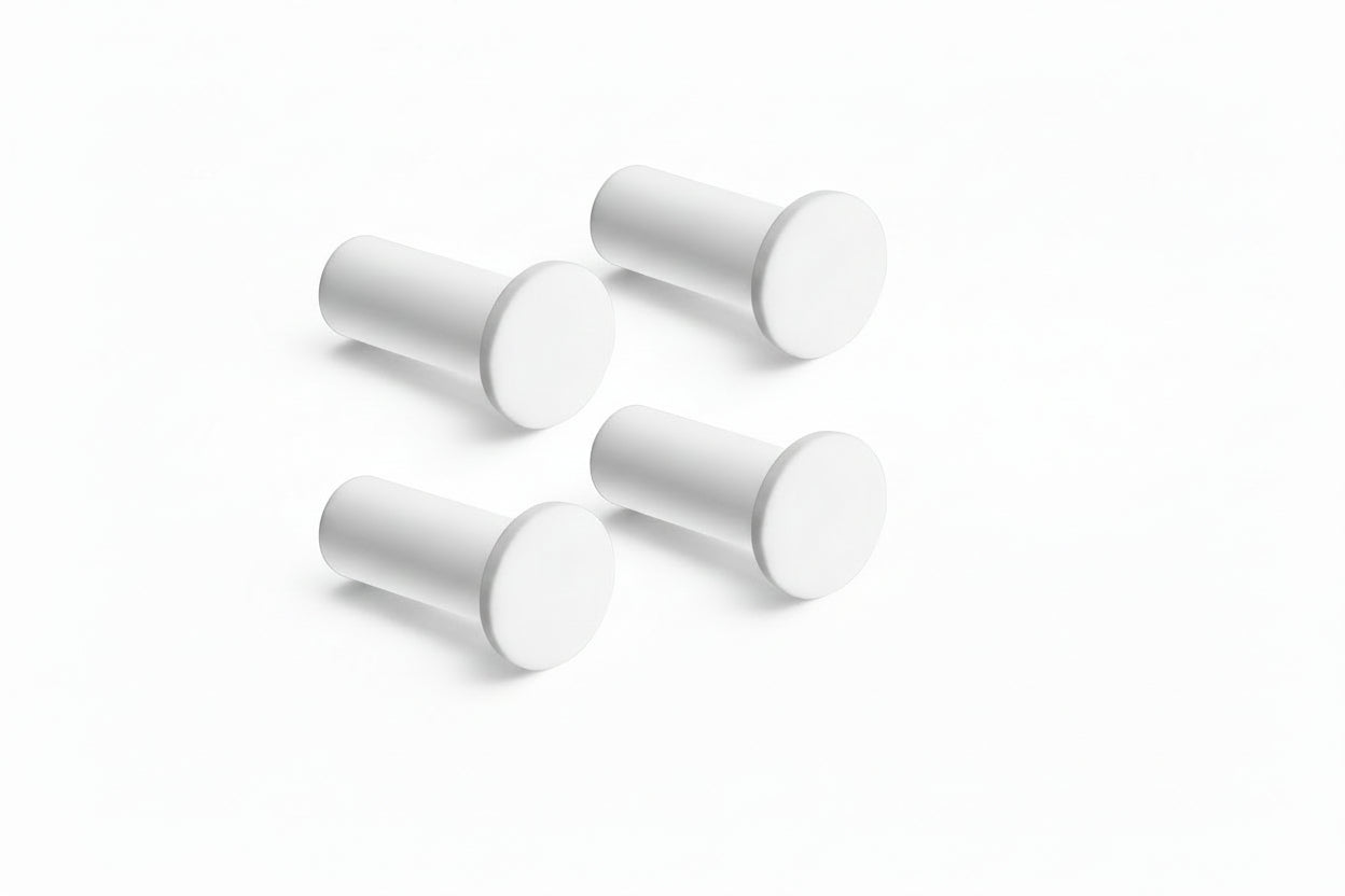 Modern Coat Hooks Wall Mount, Matte White Towel Hooks for Bathrooms Robe Hook, Heavy Duty Wall Hook for Hanging, SUS 304 Stainless Steel 4 Pcs