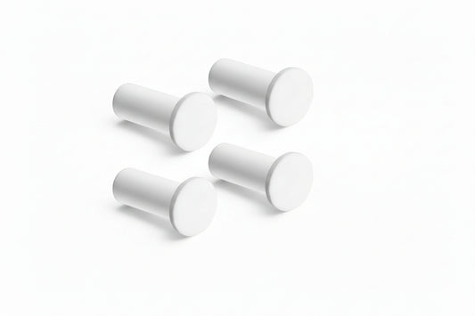 Modern Coat Hooks Wall Mount, Matte White Towel Hooks for Bathrooms Robe Hook, Heavy Duty Wall Hook for Hanging, SUS 304 Stainless Steel 4 Pcs