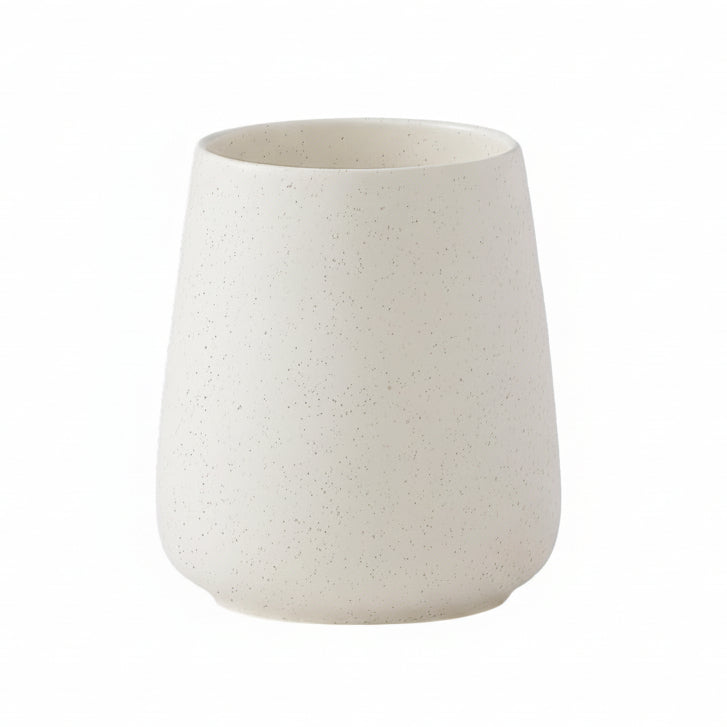 Beige Toothbrush Holder for Bathroom - Ceramic Tooth Brushing Holders, Toothbrush Cup, Toothpaste Organizer for Bathroom Countertop, Makeup Brush Holder, Pen Holder for Home Desktop Storage