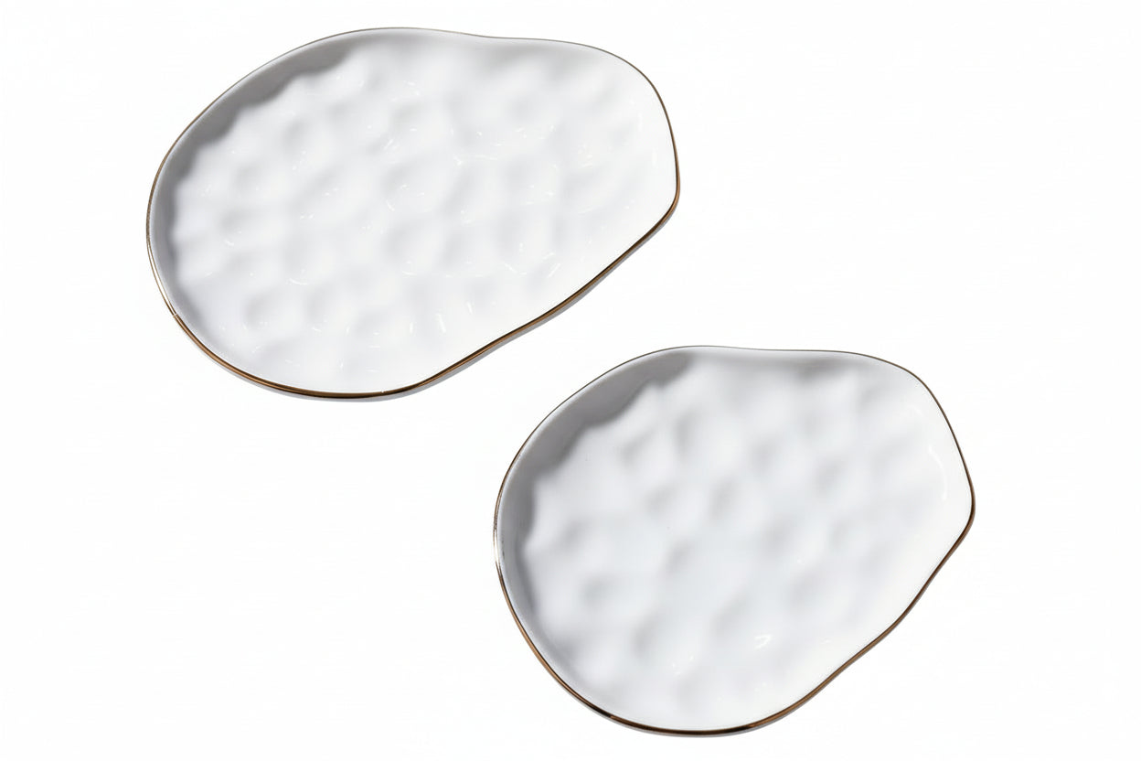 Jewelry Dish Set of 2, Large Jewelry Tray for More Jewelry Ring Dish Jewelry Bowl with Beautiful Package and Greeting Card Perfect for Birthday Gifts for Women