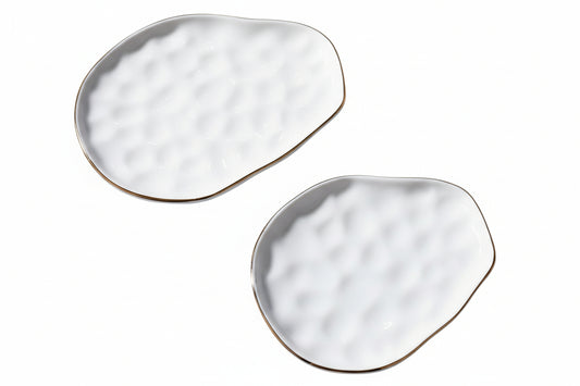 Jewelry Dish Set of 2, Large Jewelry Tray for More Jewelry Ring Dish Jewelry Bowl with Beautiful Package and Greeting Card Perfect for Birthday Gifts for Women