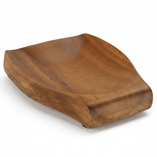 Wooden Spoon Rest - Acacia Wood Stove Top Spoon Holder with Non-Slip Grips for Spoons, Spatulas, and Tongs