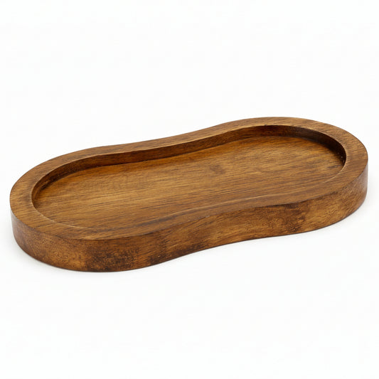 Salt and Pepper Wood Mill Tray, Retro Colour Pepper Grinder Rest, Work Surface and Dining Table Protector (Pepper Mill Not Included)